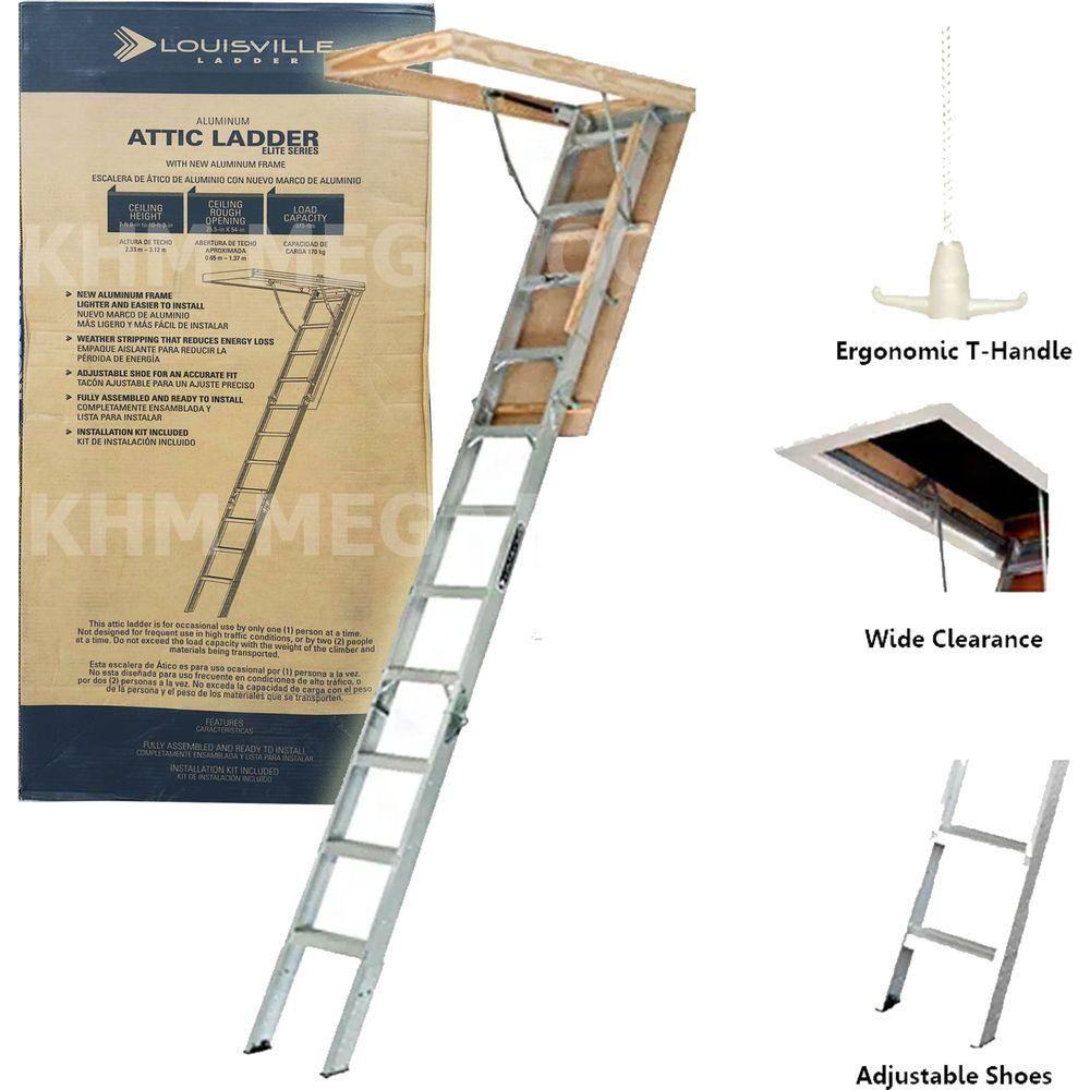 Louisville AL2240MG Aluminum Attic Ladder  Louisville AL2240MG Aluminum Attic Ladder